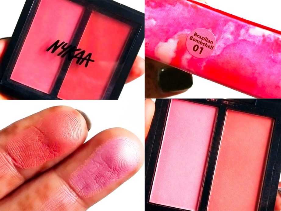 Nykaa Get Cheeky Blush Duo Brazilian Bombshell 01 Review, Swatches MBF