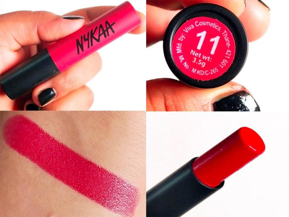 Nykaa Hearts n Kisses 11 Paintstix Lipstick Review, Swatches blog MBF