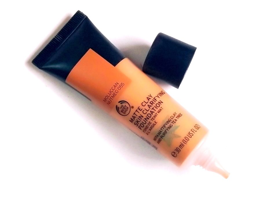 The Body Shop Matte Clay Skin Clarifying Foundation Review, Swatches MBF