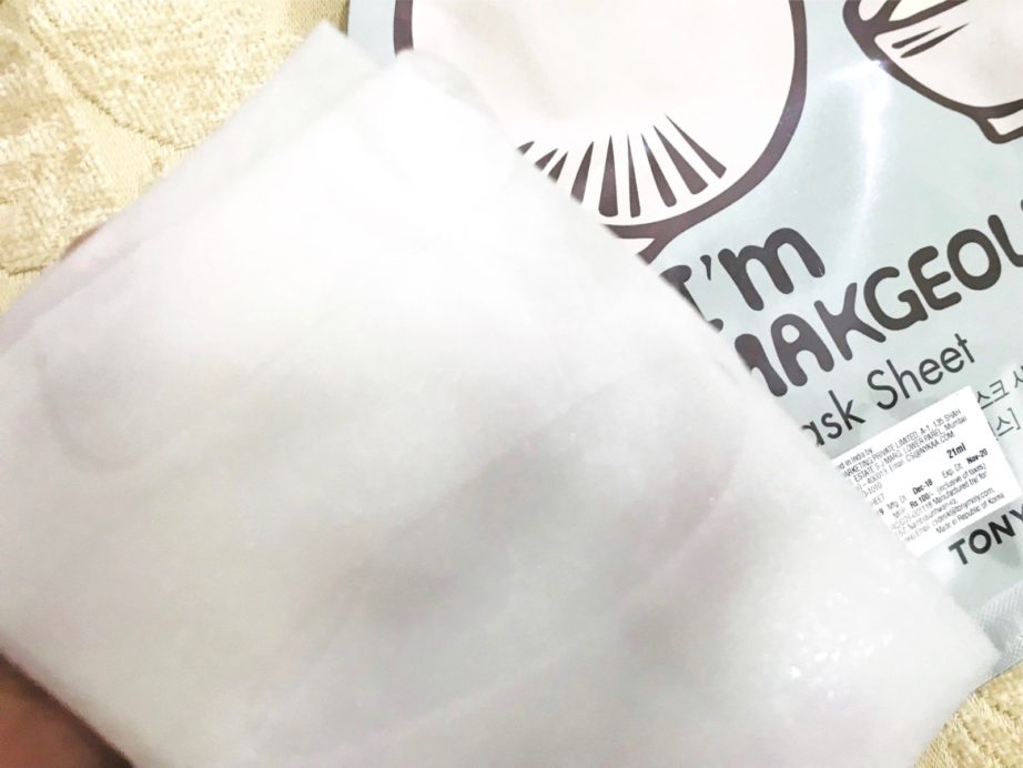 Tony Moly I'm Real Makgeolli Mask Sheet Review open