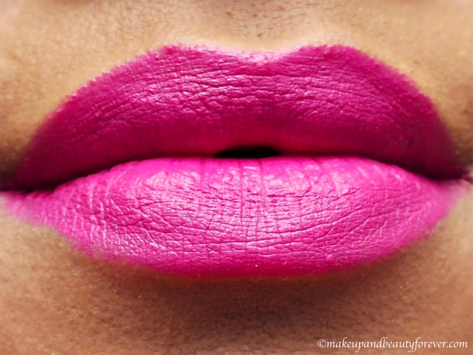 MAC Breathing Fire Matte Lipstick Review, Swatches MBF Blog Indian Olive skin NC 42