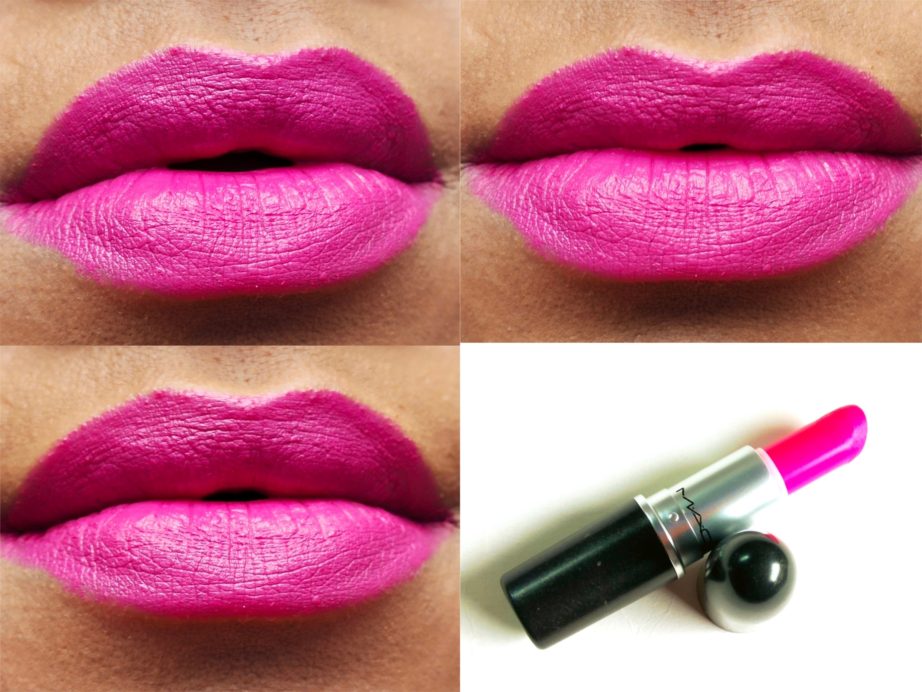 MAC Breathing Fire Matte Lipstick Review, Swatches MBF blog