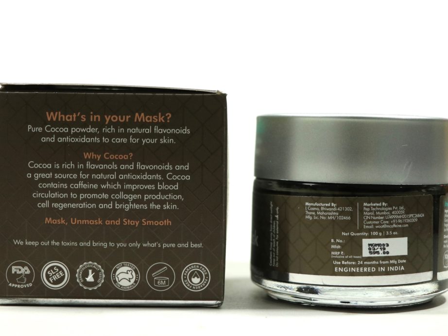 MCaffeine Naked & Rich Choco Face Mask Review cocoa for skin