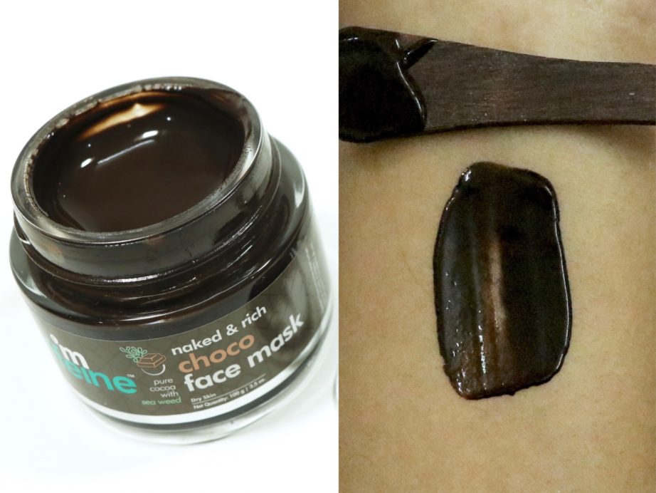 MCaffeine Naked & Rich Choco Face Mask Review swatches