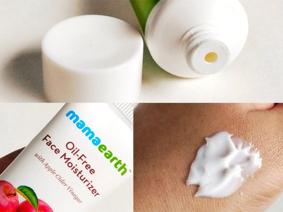 Mamaearth Oil Free Moisturizer With Apple Cider Vinegar Review swatch