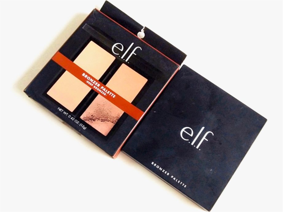 ELF Bronzer Palette Deep Bronzer Review, Swatches packaging