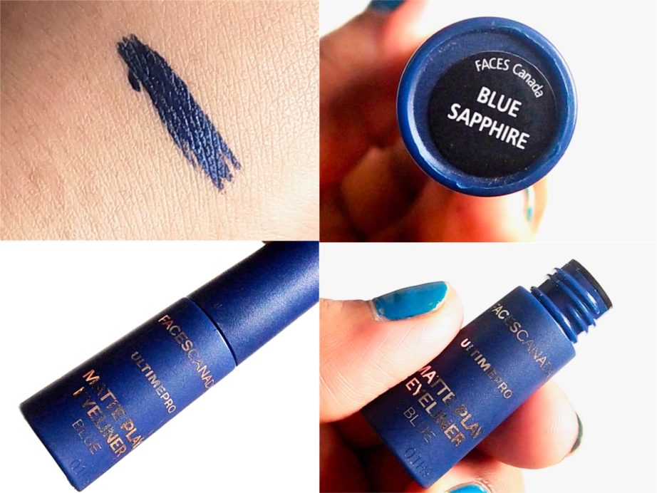Faces Ultime Pro Matte Play Eyeliner Blue Sapphire Review, Swatches MBF