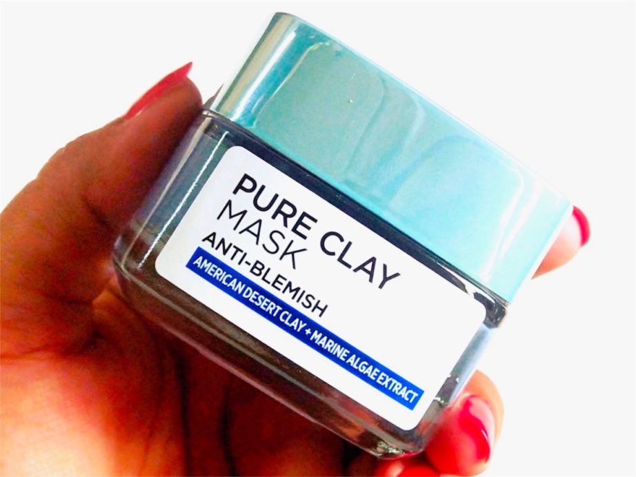 L'Oreal Pure Clay Anti Blemish Blue Mask Review front