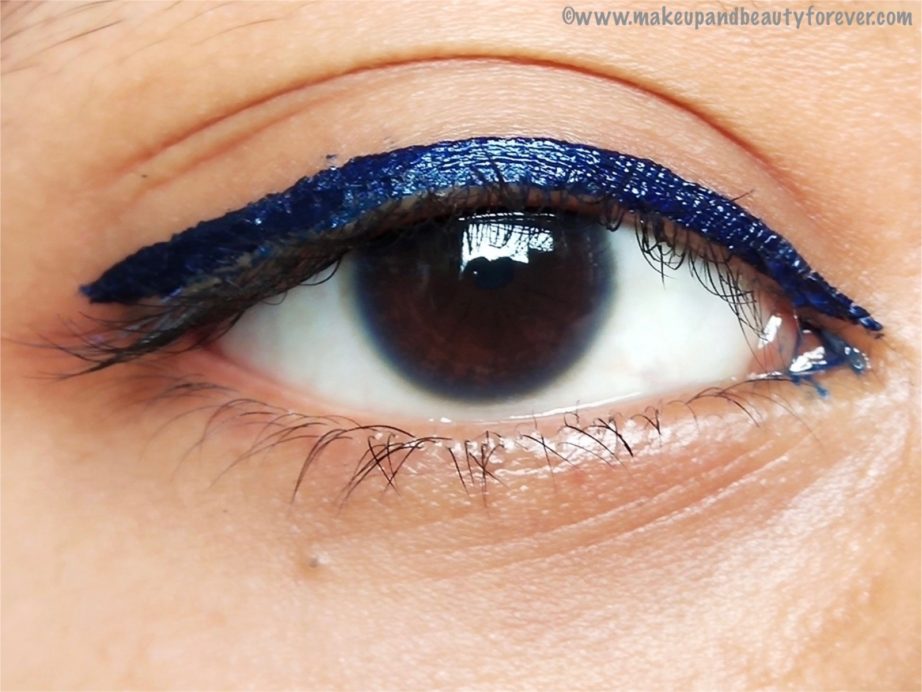 Colorbar Infinite 24Hrs Eyeliner Blue 003 Review, Swatches MBF Blog EOTD