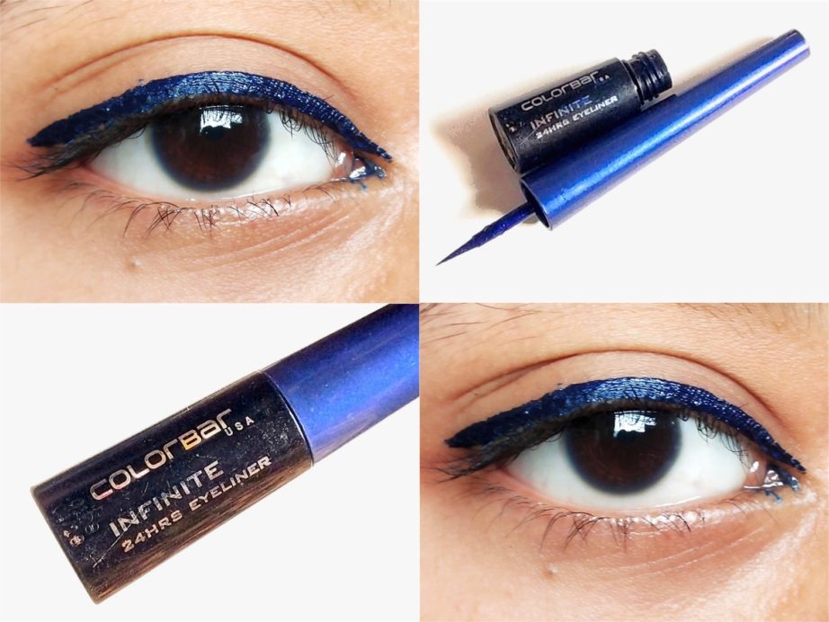 Colorbar Infinite 24Hrs Eyeliner Blue 003 Review, Swatches MBF blog