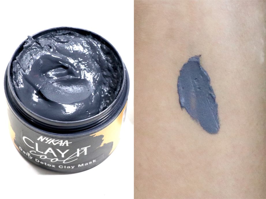 Nykaa Clay It Cool Daily Detox Clay Mask Review swatch