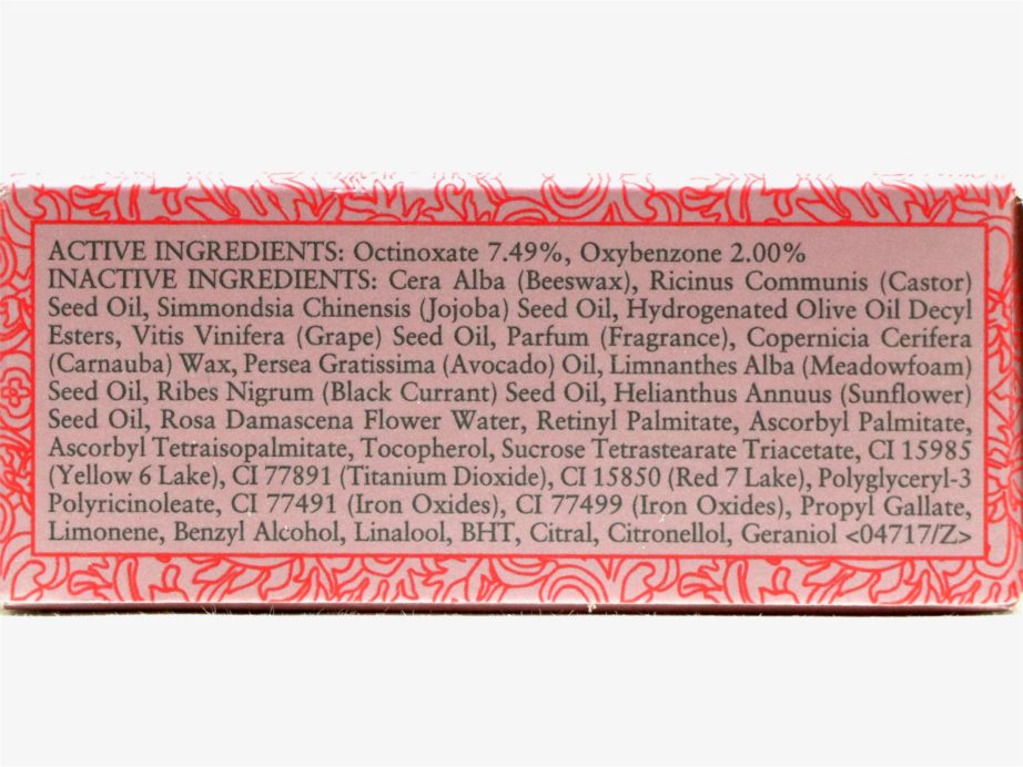 FRESH Sugar Rosé Tinted Lip Treatment SPF 15 Review Ingredients