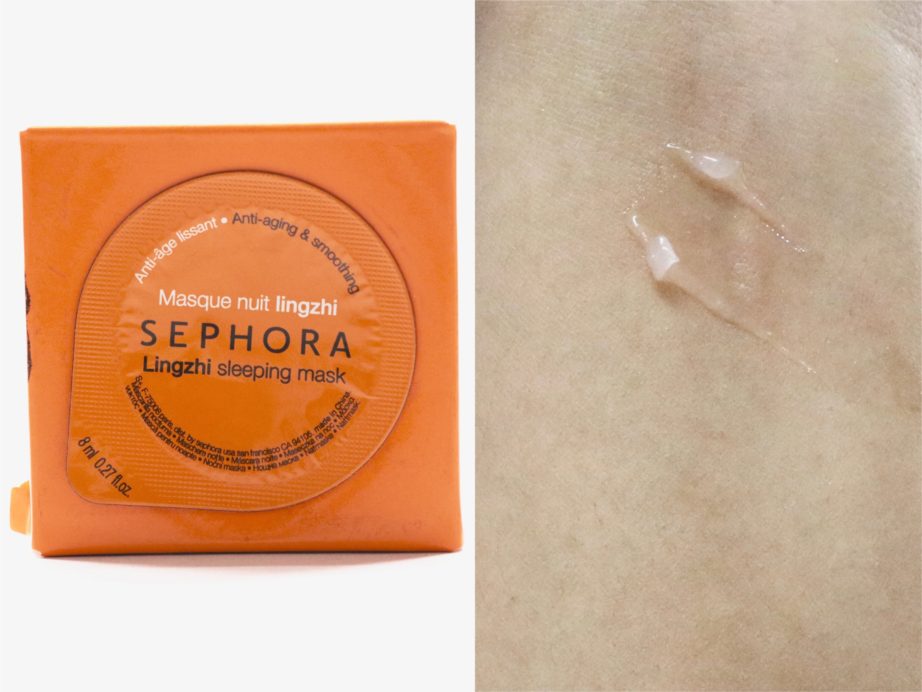 Sephora Lingzhi Sleeping Mask Review swatches