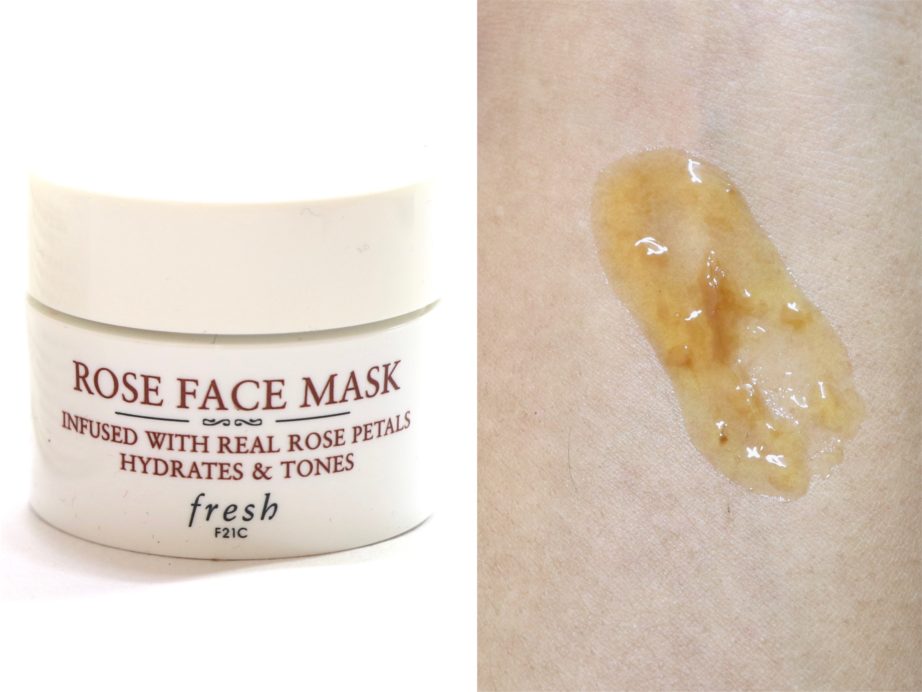 Fresh Rose Face Mask Review swatches