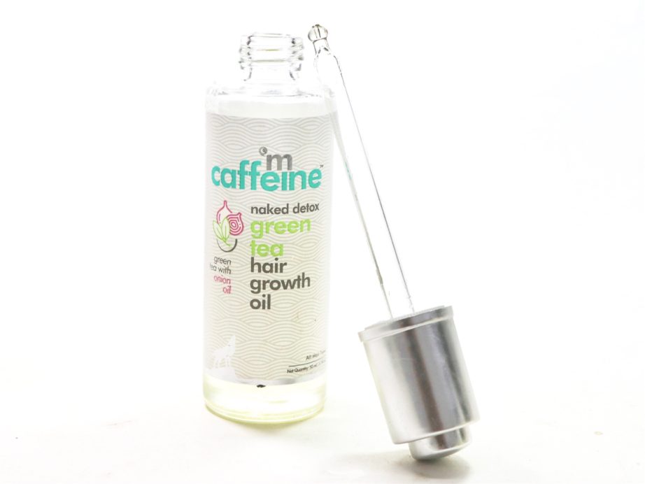 MCaffeine Naked Detox Green Tea With Onion Oil Hair Growth Oil Review MBF Blog