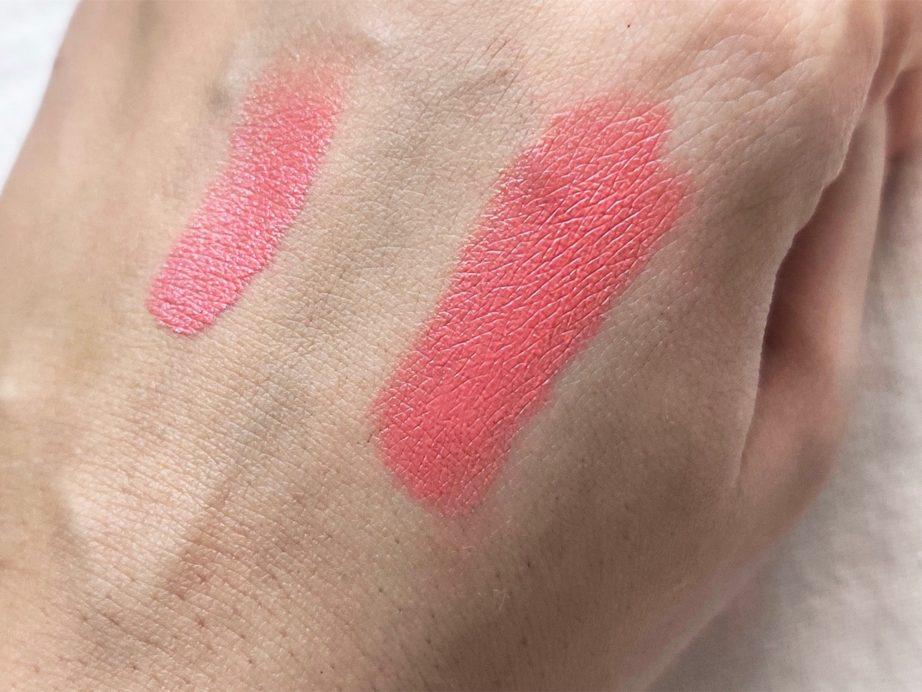 MAC Vegas Volt Amplified Creme Lipstick Review, Swatches skin