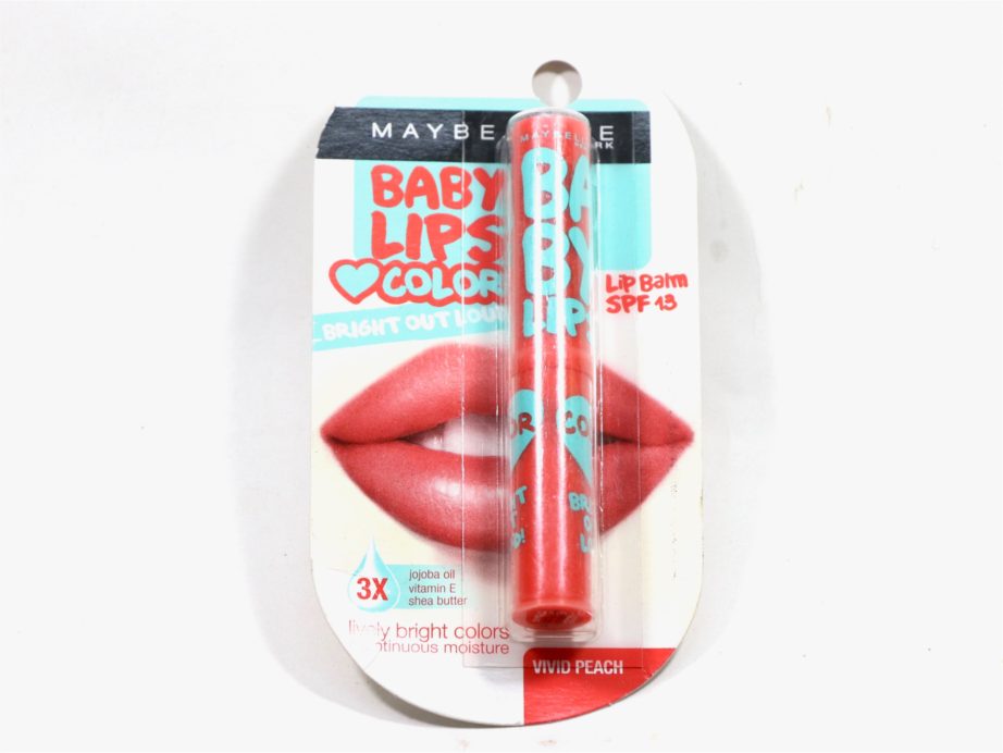 Maybelline Baby Lips Bright Out Loud Vivid Peach Review, Swatches