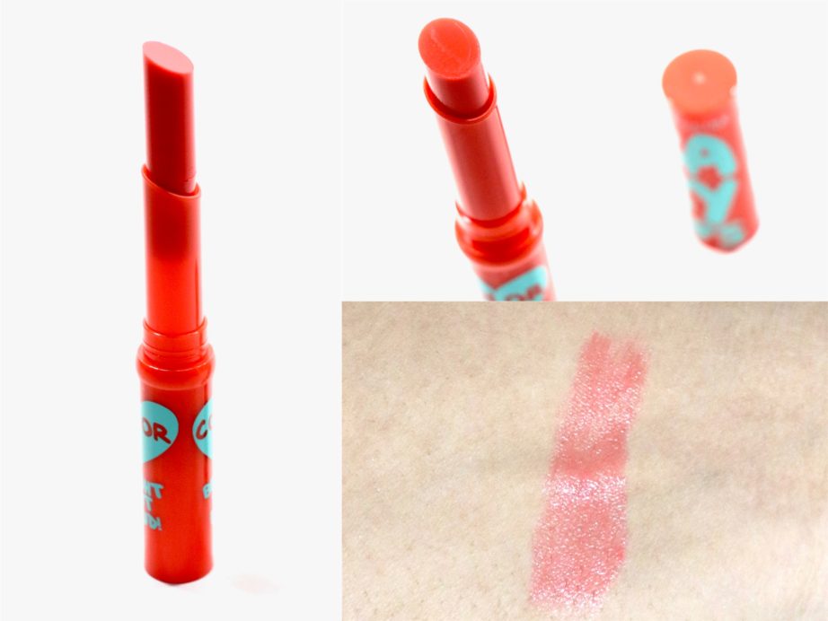 Maybelline Baby Lips Bright Out Loud Vivid Peach Review, Swatches astha mbf