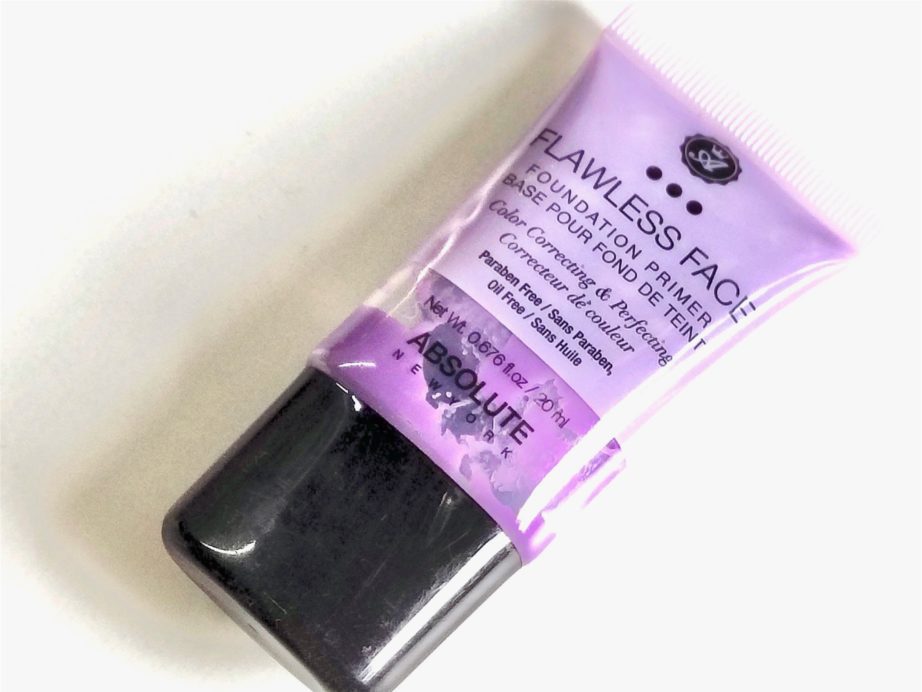 Absolute New York Flawless Face Foundation Primer Lavender Review, Swatches MBF