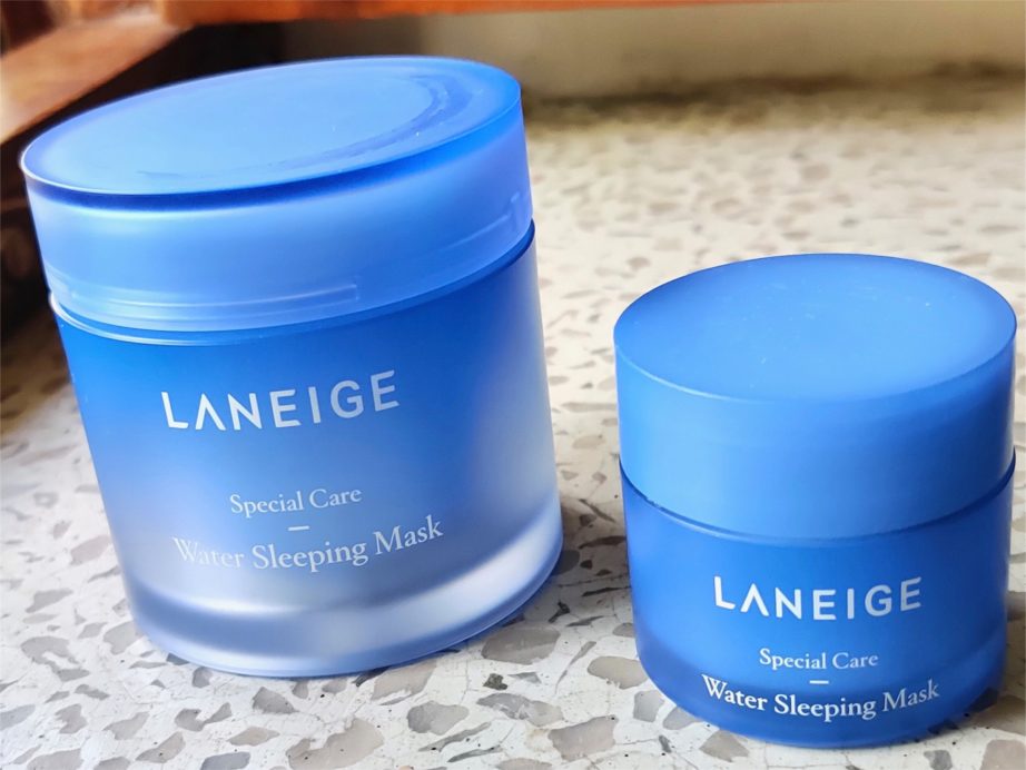 Laneige Water Sleeping Mask Review big and small size