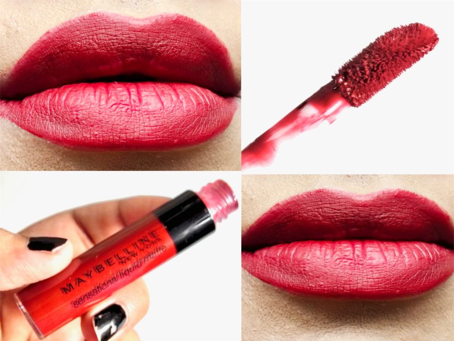 Maybelline Soft Wine 02 Sensational Liquid Matte Lipstick Review, Swatches Blog MBF