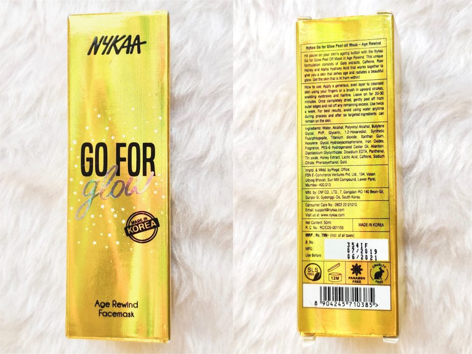 Nykaa Go For Glow Peel off Mask Age Rewind Review MBF