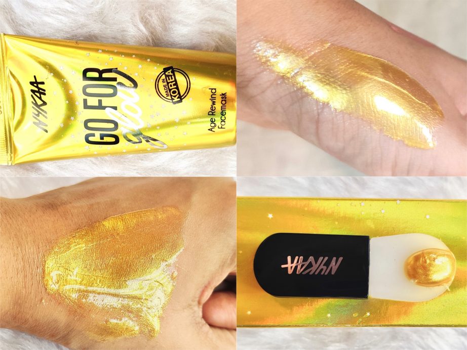 Nykaa Go For Glow Peel off Mask Age Rewind Review swatches