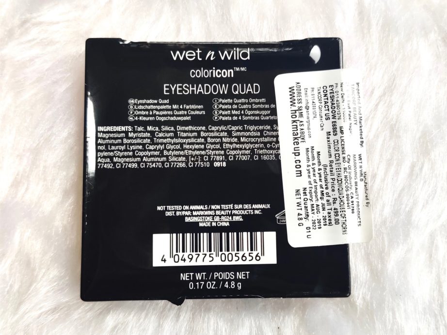 Wet n Wild Rebel Rose Color Icon Eyeshadow Quad House of Thorns Review ...