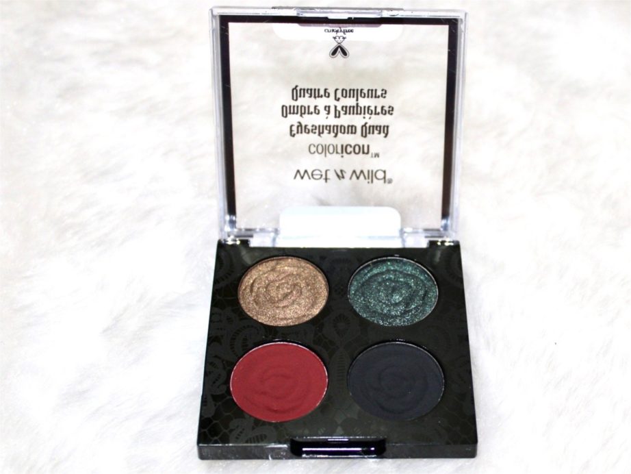 Wet n Wild Rebel Rose Color Icon Eyeshadow Quad House of Thorns Review, Swatches focus