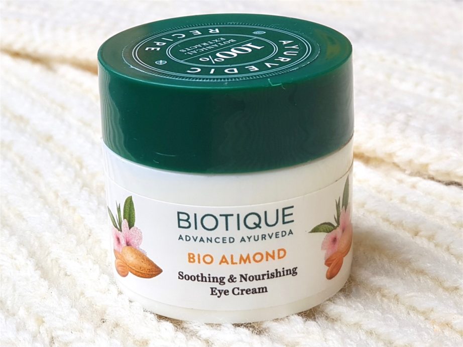 Biotique Bio Almond Soothing & Nourishing Eye Cream Review
