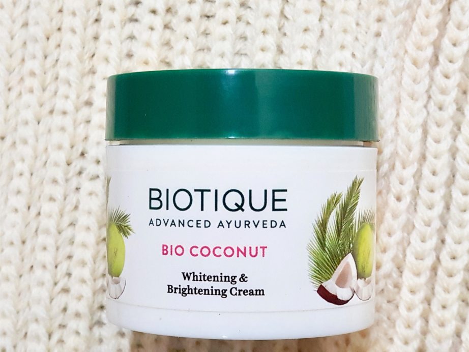 Biotique Bio Coconut Whitening & Brightening Cream Review