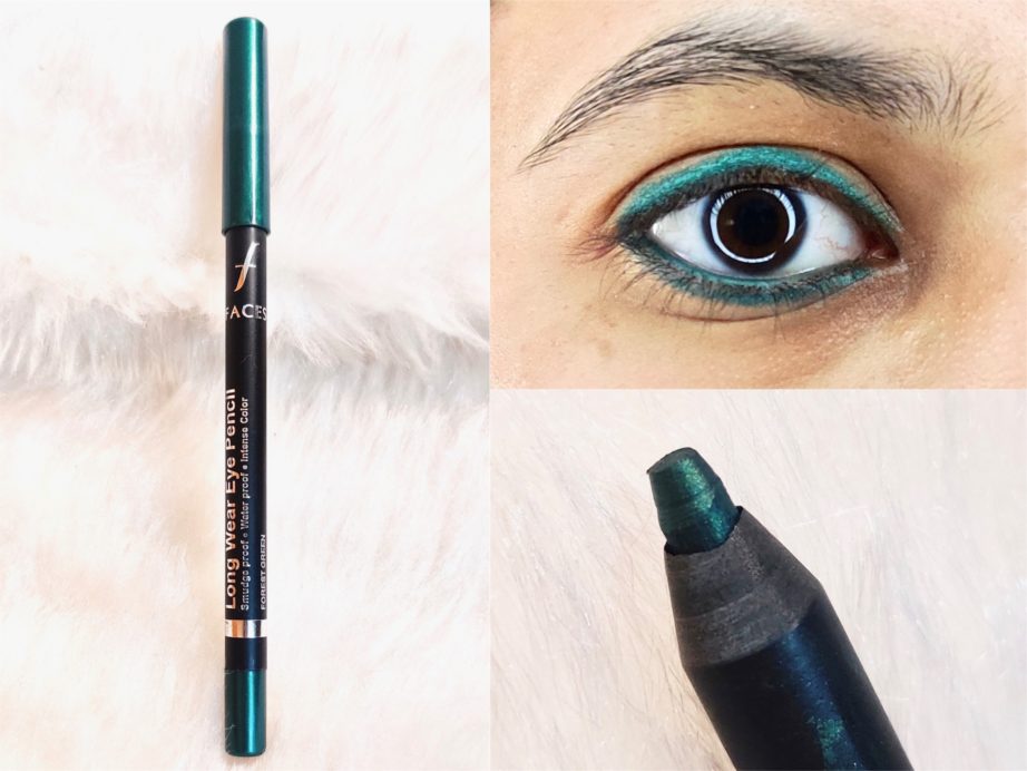 Faces Forest Green Eye Pencil Review, Swatches