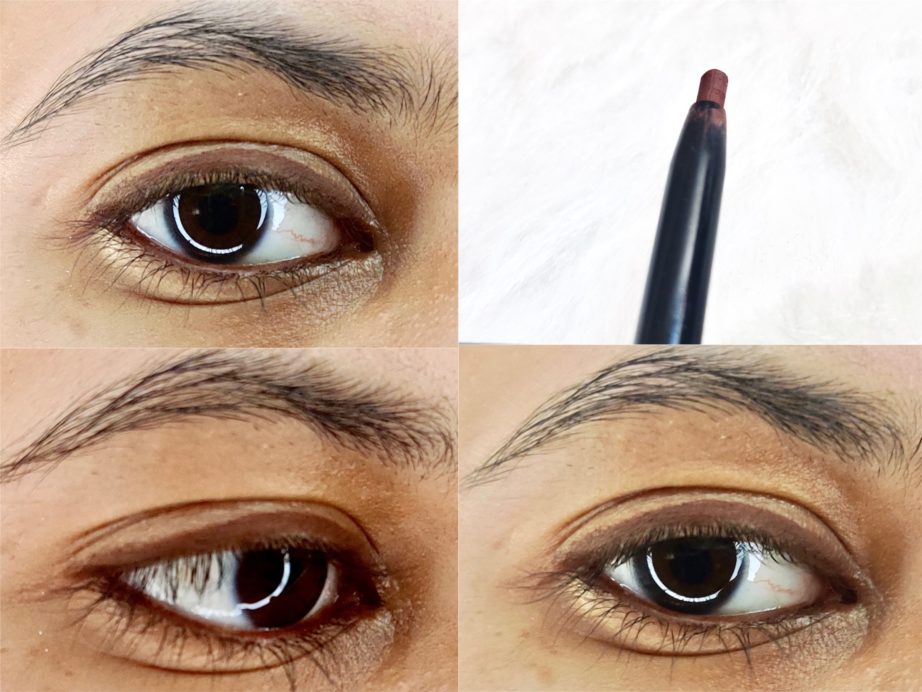 Lakme Classic Brown Eyeconic Kajal Review, Swatches on eyes