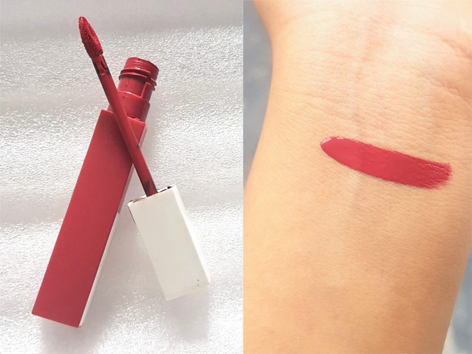 Maybelline Ruler 80 Super Stay Matte Ink Liquid Lipstick Review, Swatches skin
