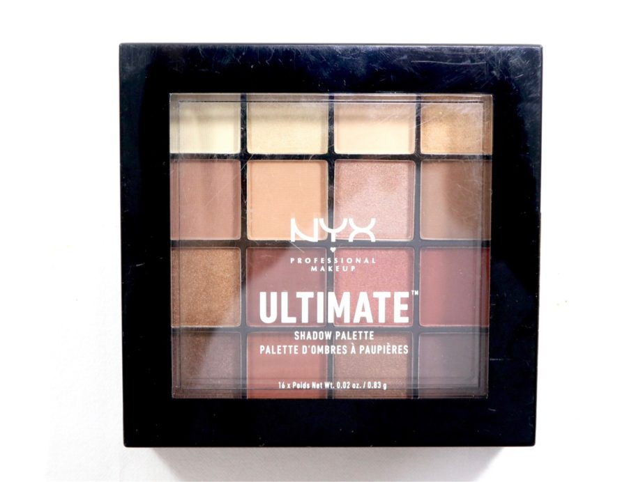 NYX Warm Neutrals Ultimate Shadow Palette Review, Swatches front