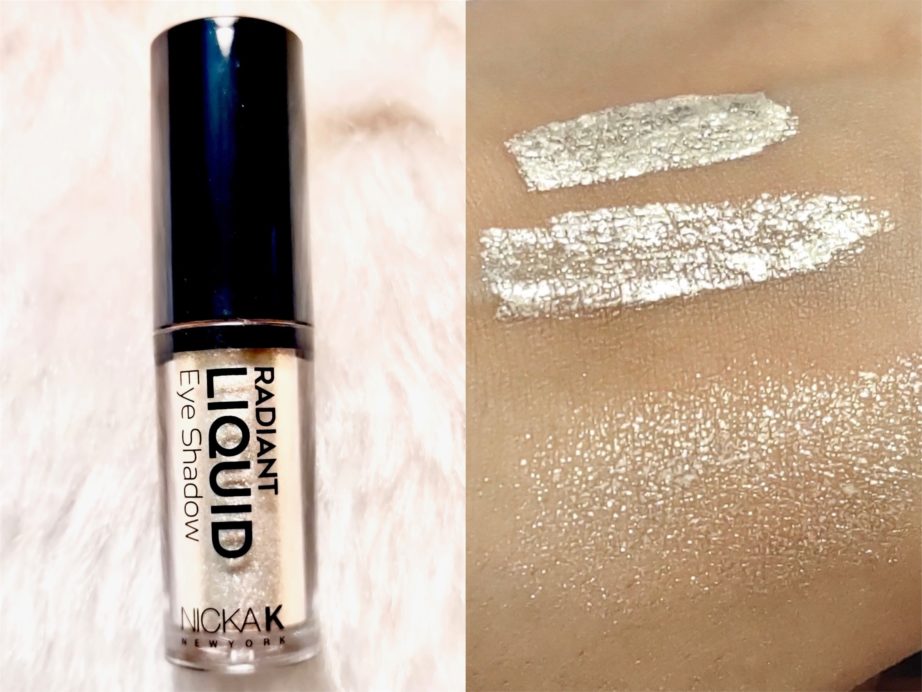 Nicka K Ochroid Titan Radiant Liquid Eye Shadow Review, Swatches skin