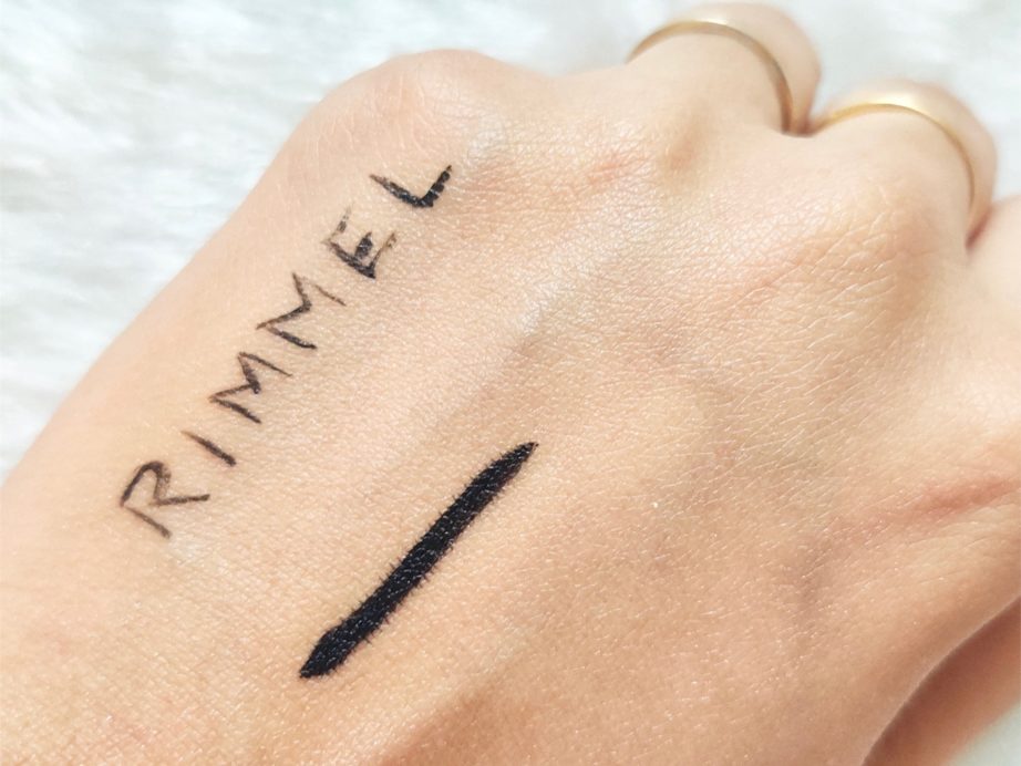 Rimmel Scandaleyes Micro Eyeliner Review, Swatches skin