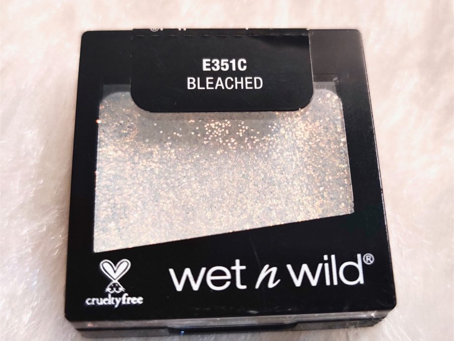 Wet n Wild Color Icon Glitter Single Bleached Review, Swatches front