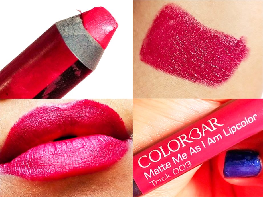 Colorbar Matte Me As I Am Lipcolor 001 Prank Review, Swatches MBF Blog
