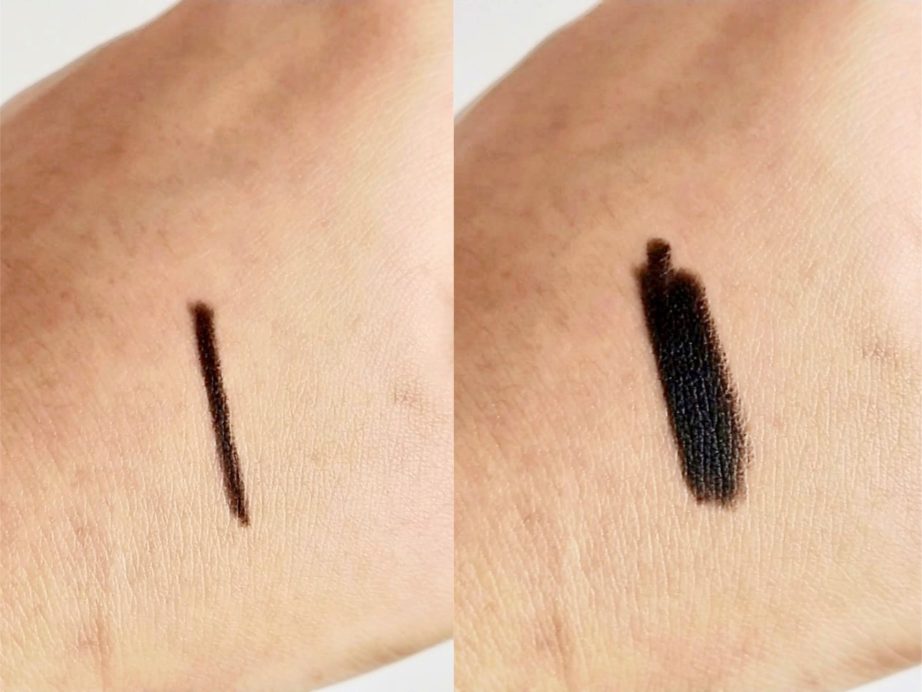 Colorbar Intensely Rich Kajal Review, Swatches skin