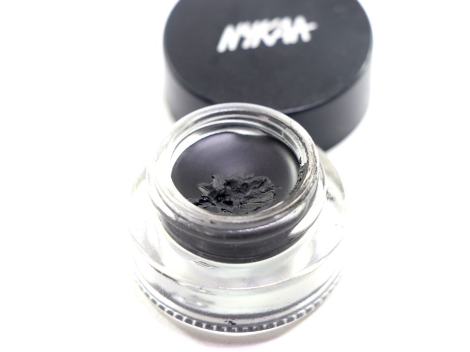 Nykaa Gel Eyeliner Jet Black Review, Swatches MBF
