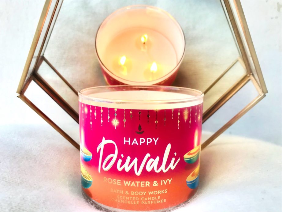 Bath & Body Works Rose Water & Ivy 3 Wick Candle Review MBF Blog