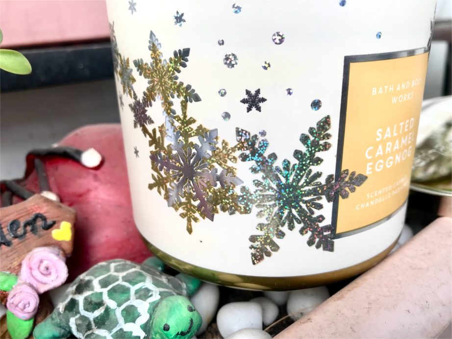 Bath & Body Works Salted Caramel Eggnog 3 Wick Candle Review MBF