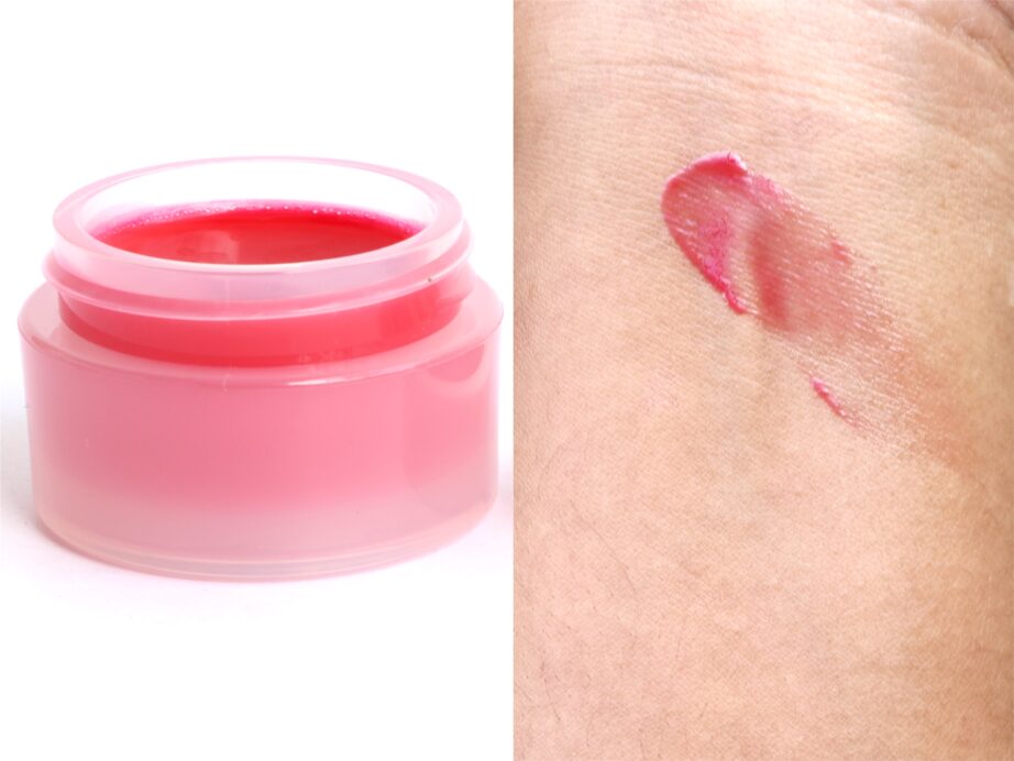 Plum Candy Melts Vegan Lip Balm Red Velvet Love Review Swatch before after