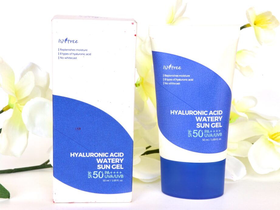 Isntree Hyaluronic Acid Watery Sun Gel SPF 50 PA++++ Review, Demo