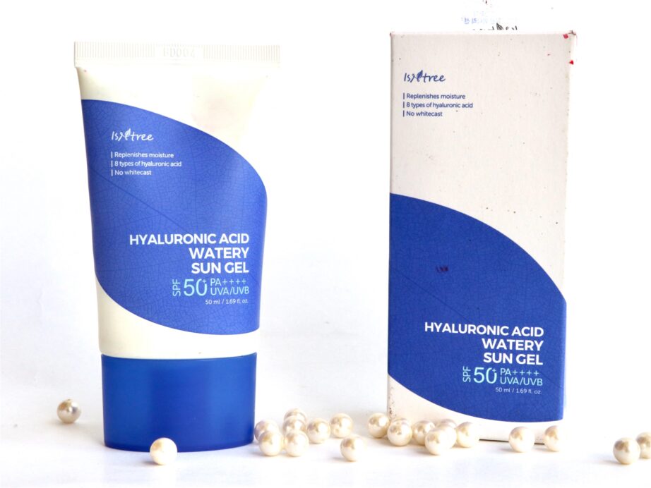Isntree Hyaluronic Acid Watery Sun Gel SPF 50 PA++++ Review, Demo MBF