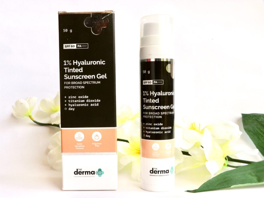 The Derma Co 1% Hyaluronic Tinted Sunscreen Gel Review
