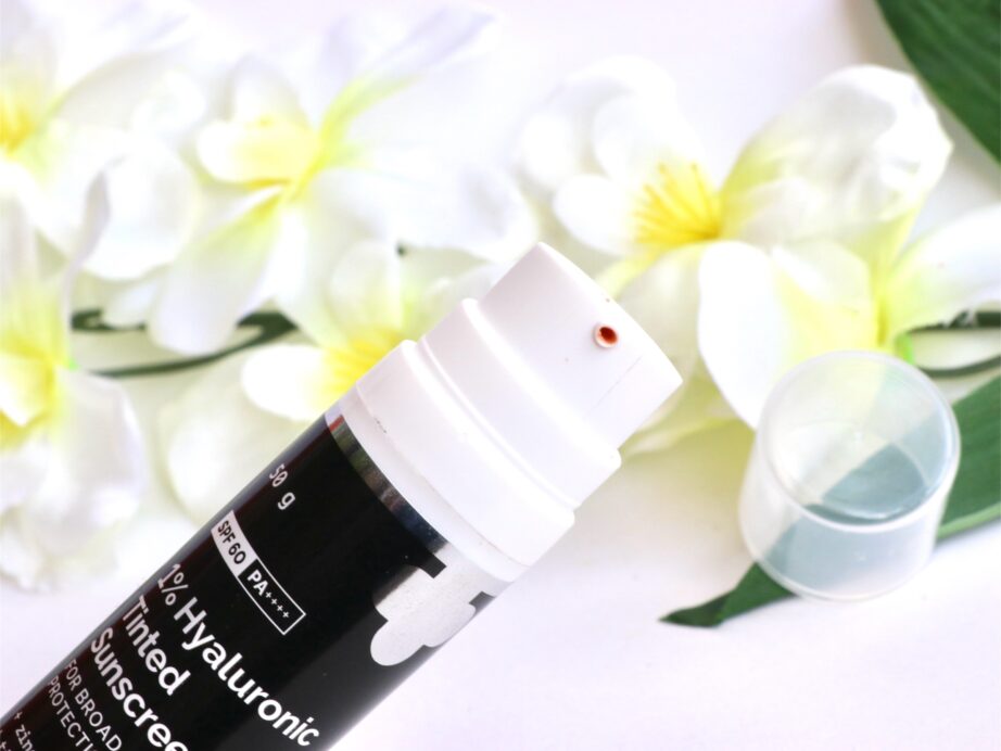 The Derma Co 1% Hyaluronic Tinted Sunscreen Gel Review MBF Blog