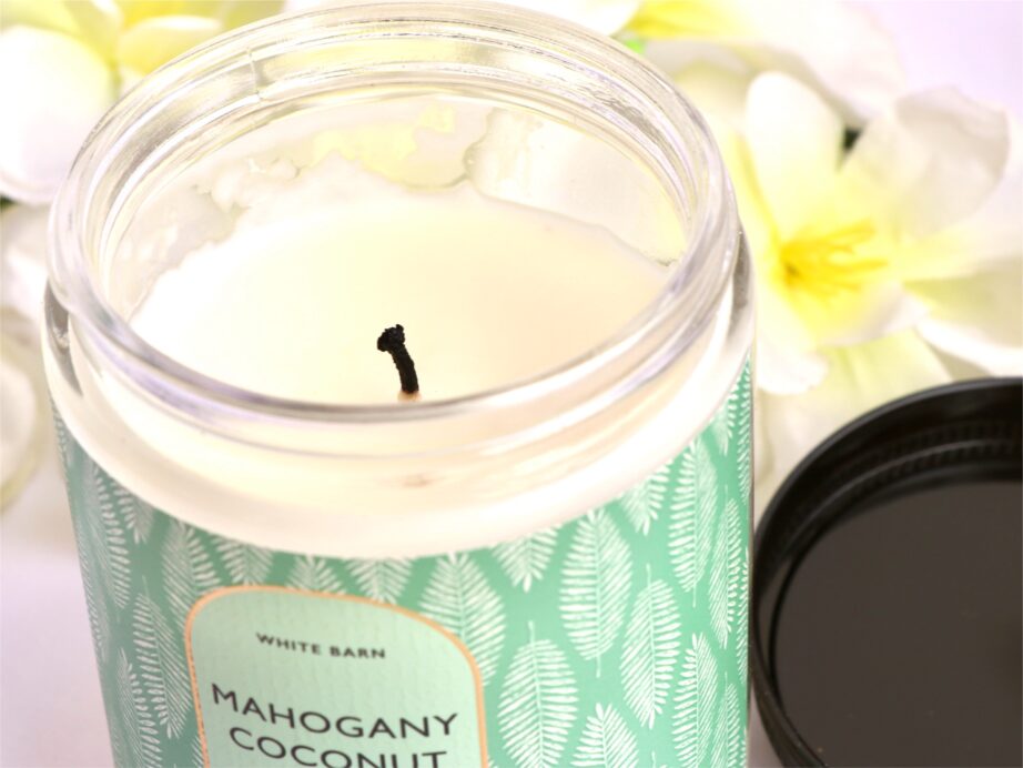 Bath & Body Works Mahogany Coconut Candle Review Astha MBF