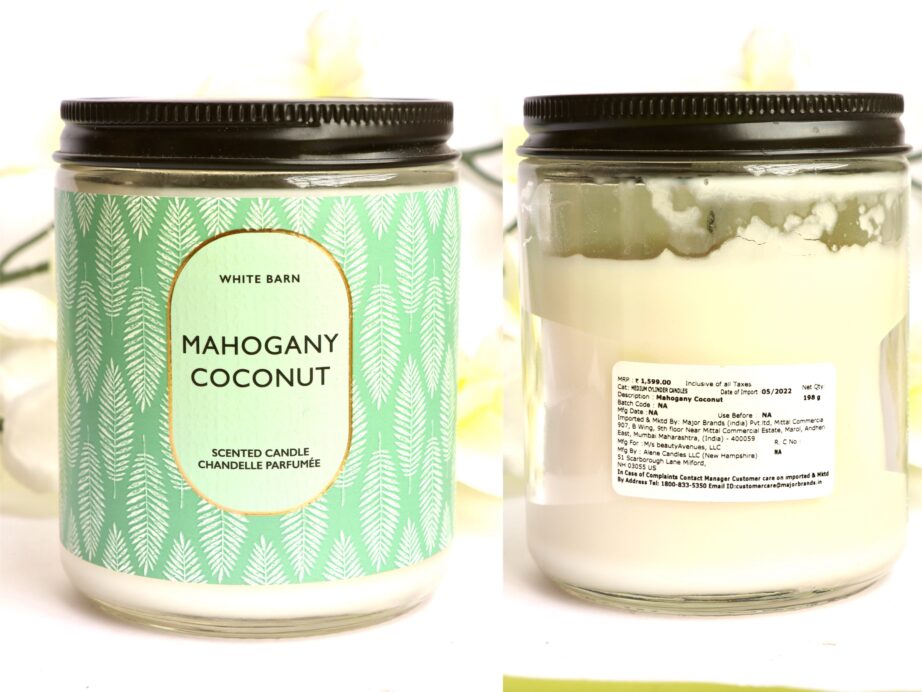 Bath & Body Works Mahogany Coconut Candle Review MBF Blog